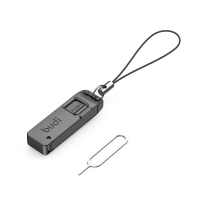 Брелок - органайзер для хранения Nano Sim и карт памяти TF для смартфона Budi кейс для симок / сим-карты со скрепкой / иголкой для извлечения карт, черный
