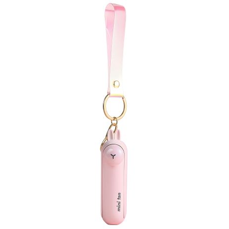 Портативный детский вентилятор PF06RP Animal, раскладной, аккумуляторный, 500mAh, розовый кролик