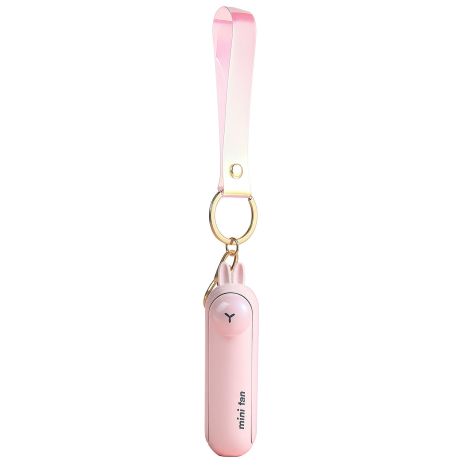 Вентилятор PF06RP Animal портативний, акумуляторний, розкладний, дитячий, 2W, 500mAh, Rabbit Pink
