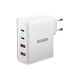 Зарядний пристрій Essager, 100W, GaN, QC 4.0, 2xType-С, 2xUSB, White