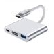 Type-C адаптер 3-в-1: HDMI 4K, USB 3.0, PD 100W – Роз'єм Хаб для ноутбуків і смартфонів