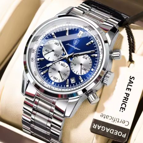 Мужские часы Poedagar Petros Silver 2102