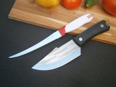 Ніж кухарський Sakuri Chef RT-261 фултанг 21 см + Ніж кухонний Tramontina W-11 20 см