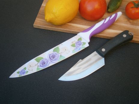 Ніж кухарський Sakuri Chef RT-261 фултанг 21 см + Ніж кухонний Style 6818 металокераміка 31 см