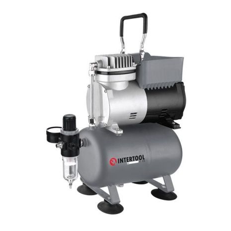 Компресор безмасляний, 3 л, 0,3 кВт, 220 В, 3,2 атм, 45 л/хв INTERTOOL PT-0001