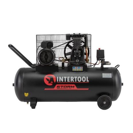 Компрессор 100 л, 1.8 кВт, 220 В, 10 атм, 250 л/мин INTERTOOL PT-0012