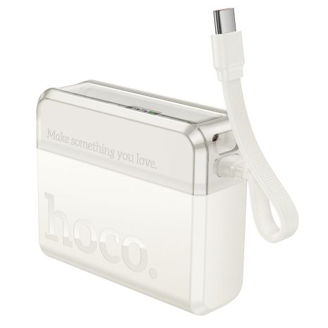 Повербанк Hoco Q38, 10000mAh, PD 20W, white + кабель Type-C to Lightning