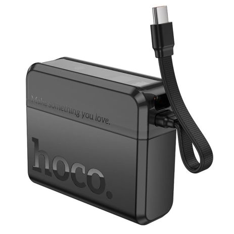Повербанк Hoco Q38 10000mAh PD 20W black + кабель Type-C to Lightning