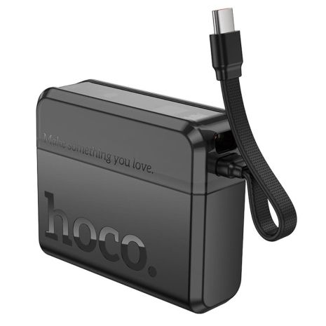 Повербанк Hoco Q38 10000mAh PD 20W black + кабель Type-C to Lightning