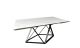 Обідній стіл Містері розкладний 1600/2400х900х750 білий мат, чорні ноги