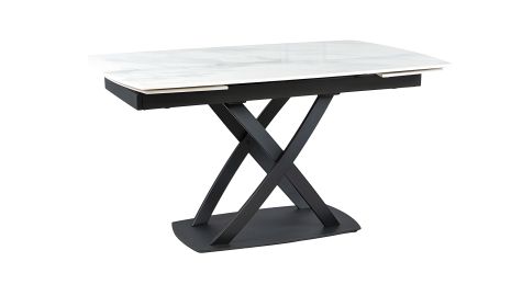 Стол обеденный раздвижной Піано 1400/(300+300)х900х750, белый глянец, черные ноги Стол обеденный раздвижной Піано 1400/(300+300)х900х750, белый глянец, черные ноги