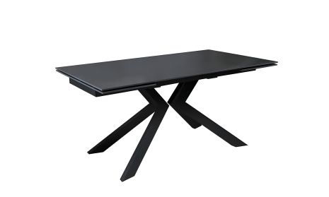 Розкладний обідній стіл Монако 1600/2400x900x750 чорний мат чорні ноги Розкладний обідній стіл Монако 1600/2400x900x750 чорний мат чорні ноги