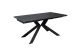 Розкладний обідній стіл Монако 1600/2400x900x750 чорний мат з чорними ногами