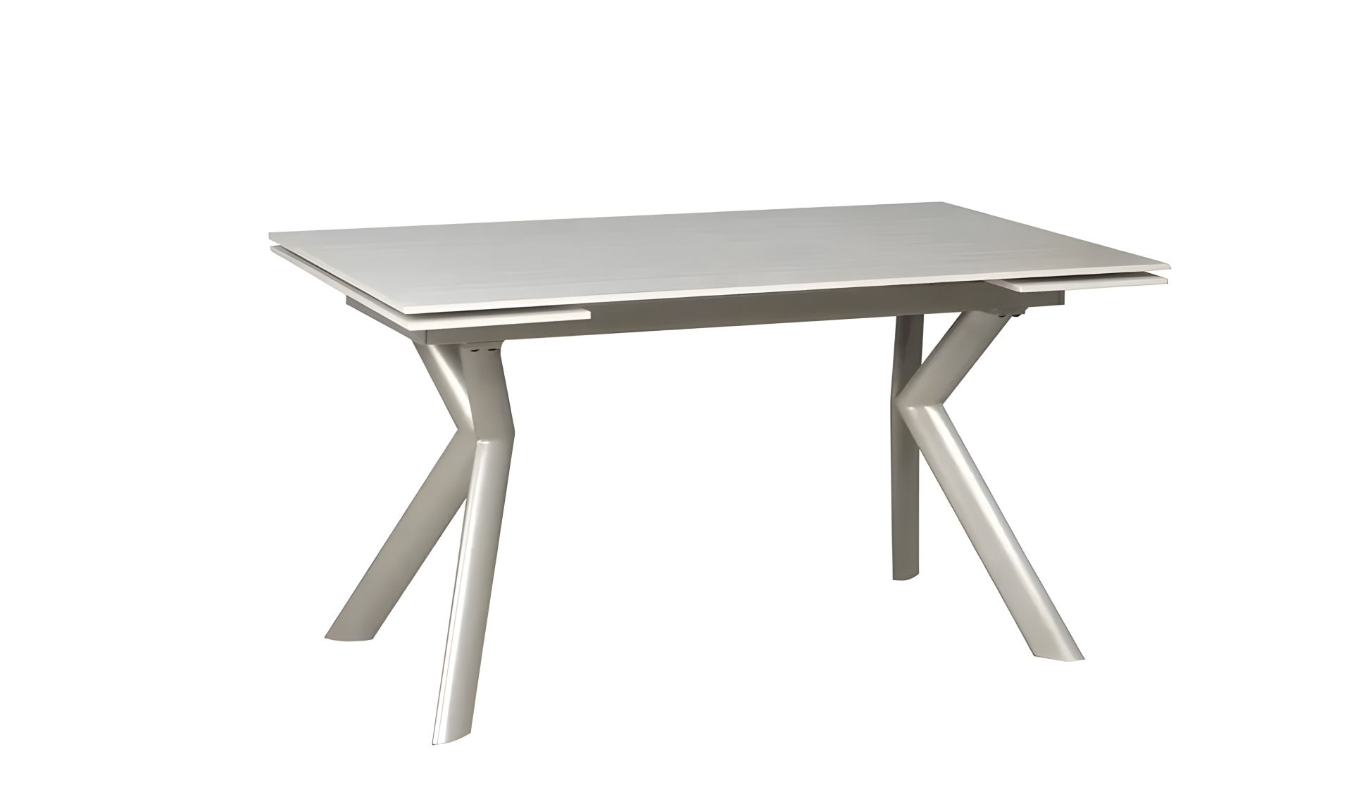 Обідній стіл Давон, розкладний 1400/2000x800x750, беж мат, ноги шампань Обідній стіл Давон, розкладний 1400/2000x800x750, беж мат, ноги шампань