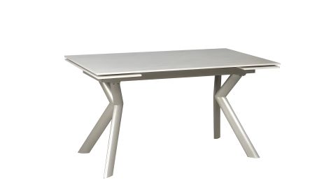 Обідній стіл Давон, розкладний 1400/2000x800x750, беж мат, ноги шампань Обідній стіл Давон, розкладний 1400/2000x800x750, беж мат, ноги шампань