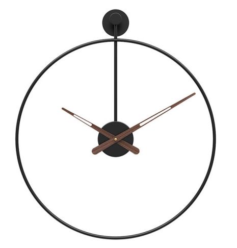 Настінний годинник Ti-Time (60 см) лофт Loft5-B-600 металевий чорний