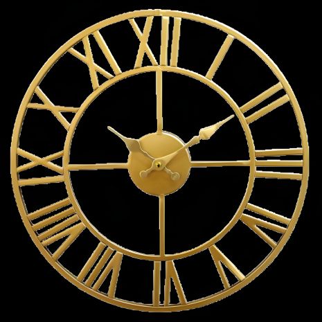 Настінний годинник Ti-Time (40 см) лофт золотистий металевий Loft3-G