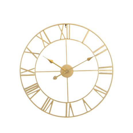 Часы настенные Ti-Time (60 см) лофт Loft3-G металлические золотистые