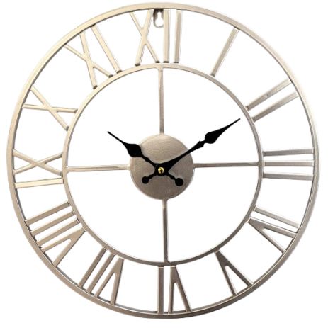 Часы настенные Ti-Time (60 см) лофт Loft3-S металлические серебристые