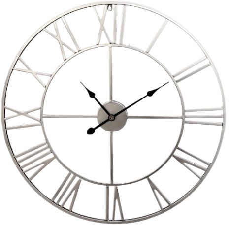 Часы настенные Ti-Time (90 см) лофт Loft3-S металлические серебристые Часы настенные Ti-Time (90 см) лофт Loft3-S металлические серебристые