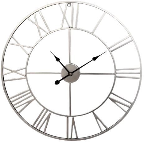 Годинник настінний Ti-Time (70 см) лофт Loft3-S металевий сріблястий
