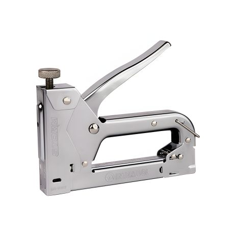 Будівельний степлер для скоб 11,3×0,7×4-14 мм, хром, STORM INTERTOOL RT-0107 Будівельний степлер для скоб 11,3×0,7×4-14 мм, хром, STORM INTERTOOL RT-0107