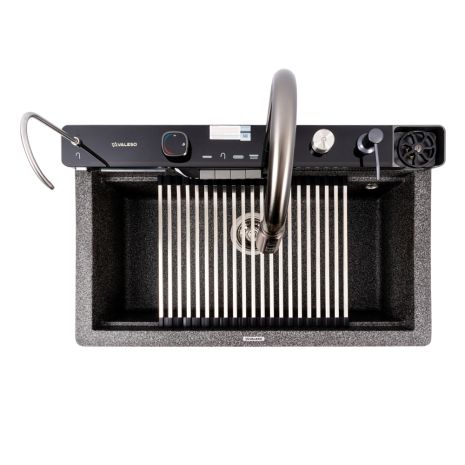 Гранитная мойка для кухни VALESO EVANORA 7546, матовая Графит Гранитная мойка для кухни VALESO EVANORA 7546, матовая Графит