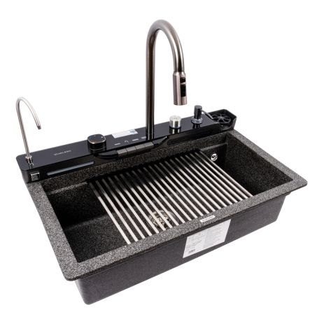 Гранітна мийка VALESO EVANORA 7546 матова Графіт Гранітна мийка VALESO EVANORA 7546 матова Графіт