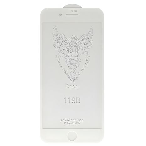 Стекло защитное для iPhone 7+/8+ HOCO DG1 (119D) в упаковке (белый)