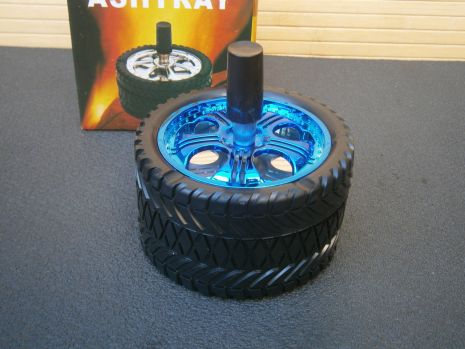 Попільничка бездимна металева Ashtray "Колесо" Blue