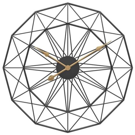 Часы настенные Ti-Time (50 см) лофт Loft6 металлические черные