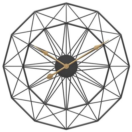 Часы настенные Ti-Time (50 см) лофт Loft6 металлические черные