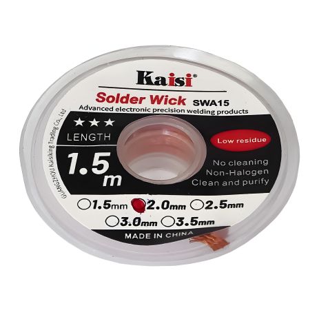 Kaisi 2015 Очищувач припою (2mm x 1.5m) Kaisi 2015 Очищувач припою (2mm x 1.5m)