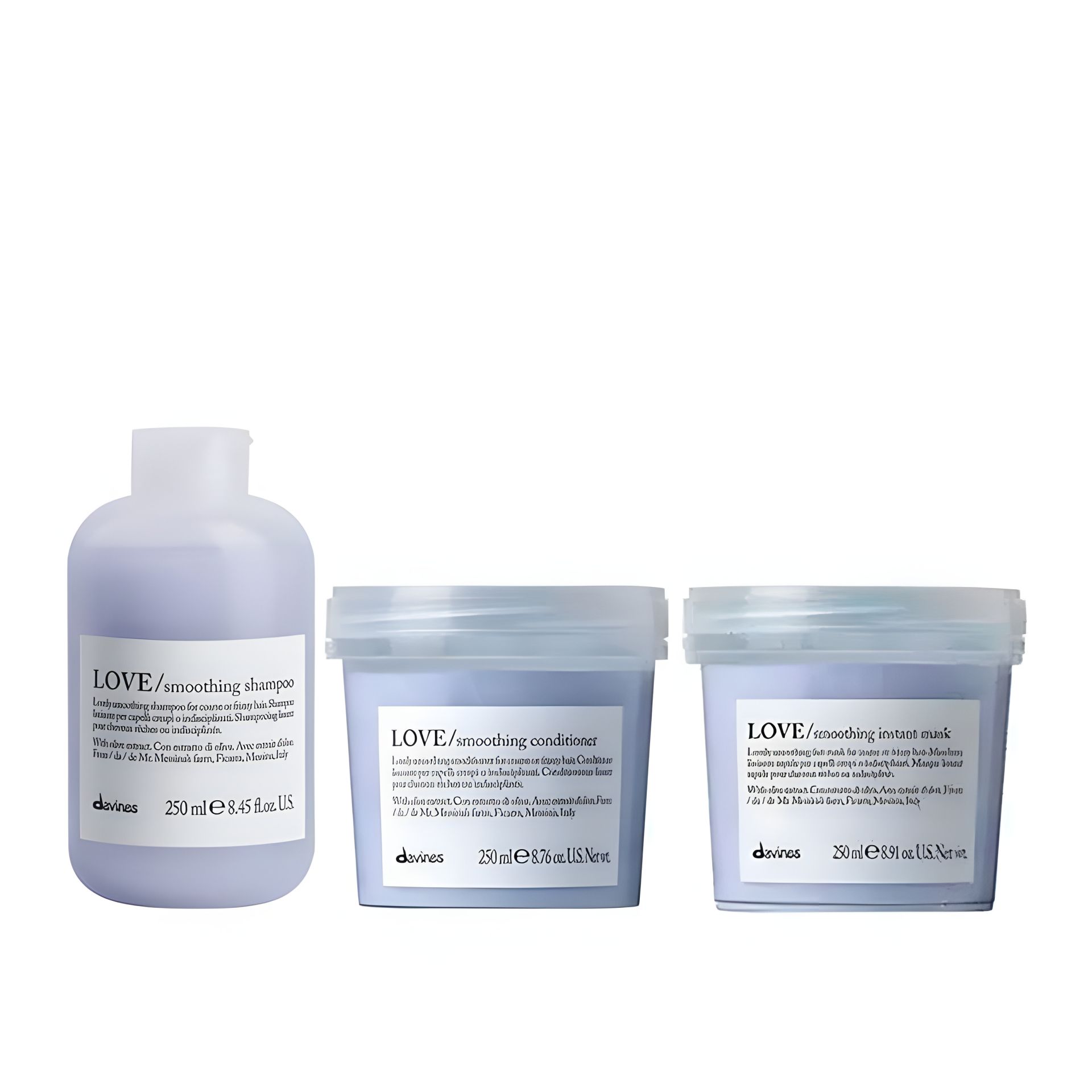 Davines Love Lovely Smoothing набор: шампунь, кондиционер, маска 3х250 мл для разглаживания волос Davines Love Lovely Smoothing набор: шампунь, кондиционер, маска 3х250 мл для разглаживания волос