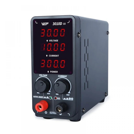 Блок живлення WEP 3010D-III, 30V, 10A, імпульсний, з цифровою індикацією (V/A/W)