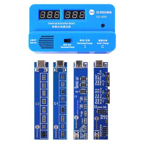 Активатор акумуляторів Sunshine SS-909 для АКБ iPhone 6 - 15 Pro Max, iPad, Android Активатор акумуляторів Sunshine SS-909 для АКБ iPhone 6 - 15 Pro Max, iPad, Android