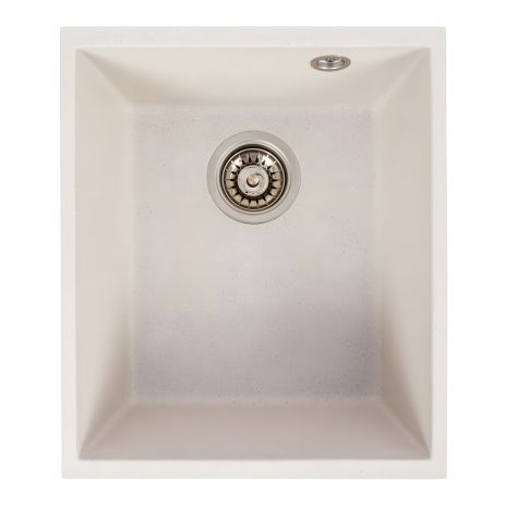 Гранитная кухонная мойка 3744 ROXY VALESO белая с крапинками