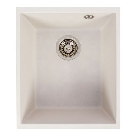 Гранитная кухонная мойка 3744 ROXY VALESO белая с крапинками Гранитная кухонная мойка 3744 ROXY VALESO белая с крапинками