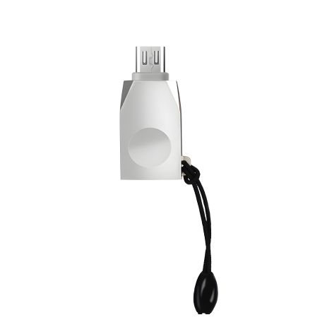 Переходник Hoco UA10 адаптер MicroUSB на USB 3.0 (F) серебристый