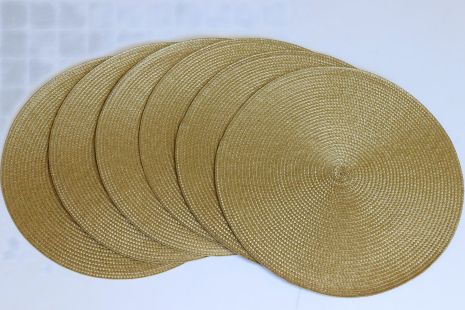 Набор круглых сервировочных килимков (6 шт. одного цвета) 3 Sandy