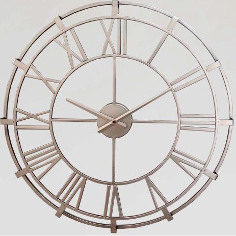 Часы настенные Ti-Time (60 см) лофт Loft7-G-600 металлические серебристые Часы настенные Ti-Time (60 см) лофт Loft7-G-600 металлические серебристые