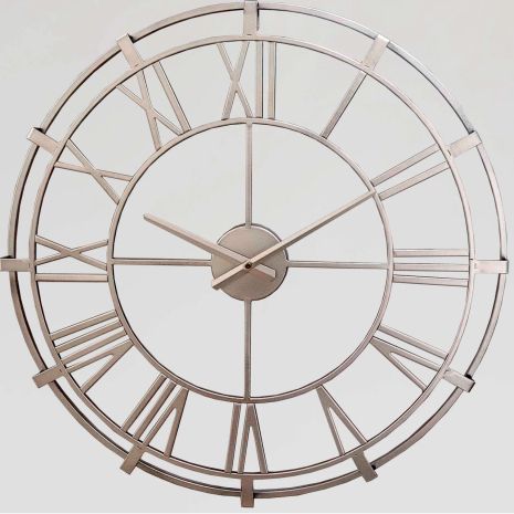 Часы настенные Ti-Time (60 см) лофт Loft7-S-600 металлические серебристые