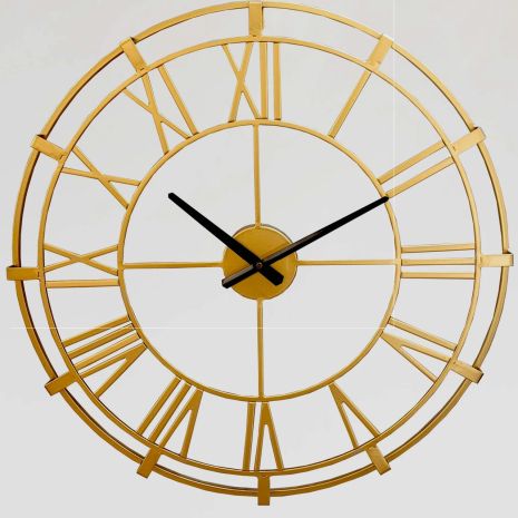 Часы настенные Ti-Time (60 см) лофт Loft7-G-600 металлические золотистые