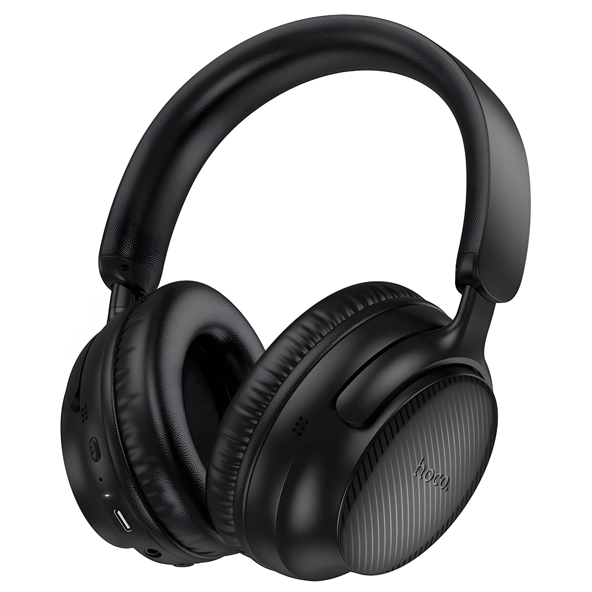 Накладні навушники HOCO W53 Tone, BT headphones, BT5.4, 400mAh, 46h, Type-C, AUX, black Накладні навушники HOCO W53 Tone, BT headphones, BT5.4, 400mAh, 46h, Type-C, AUX, black