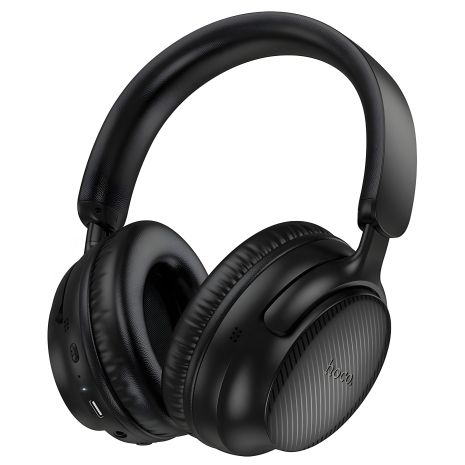 Накладні навушники HOCO W53 Tone, BT headphones, BT5.4, 400mAh, 46h, Type-C, AUX, black Накладні навушники HOCO W53 Tone, BT headphones, BT5.4, 400mAh, 46h, Type-C, AUX, black