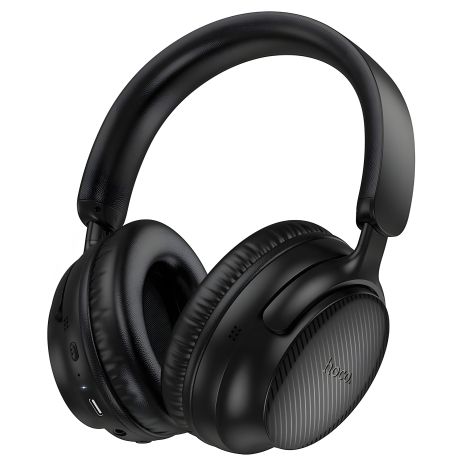 Накладні навушники HOCO W53 Tone, BT headphones, BT5.4, 400mAh, 46h, Type-C, AUX, black Накладні навушники HOCO W53 Tone, BT headphones, BT5.4, 400mAh, 46h, Type-C, AUX, black