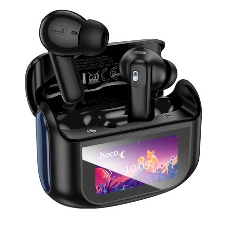 Бездротові навушники HOCO Sandy EQ21, true wireless, ANC, ENC, noise reduction touch screen, BT headset, BT5.4, 40mAh, 400mAh, black