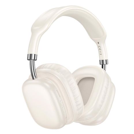 Накладні навушники HOCO W52 Wonderful, BT headphones, BT5.4, AUX, TF, 400mAh, 46h, Milky white