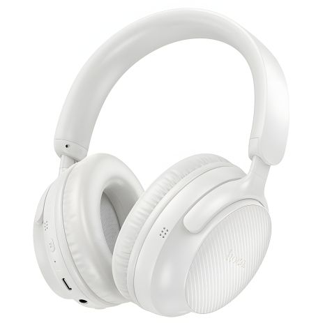 Накладні навушники HOCO W53 Tone, BT headphones, BT5.4, 400mAh, 46h, Type-C, AUX, white Накладні навушники HOCO W53 Tone, BT headphones, BT5.4, 400mAh, 46h, Type-C, AUX, white