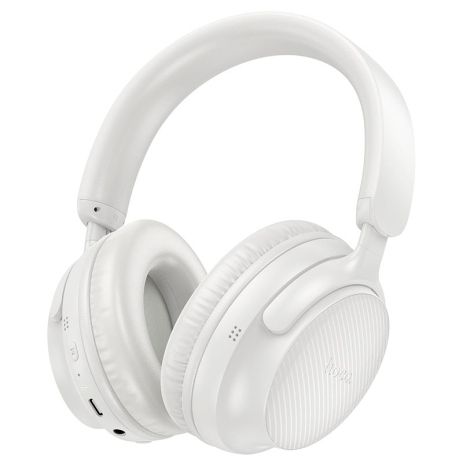 Накладні навушники HOCO W53 Tone, BT headphones, BT5.4, 400mAh, 46h, Type-C, AUX, white Накладні навушники HOCO W53 Tone, BT headphones, BT5.4, 400mAh, 46h, Type-C, AUX, white